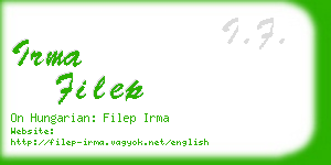 irma filep business card